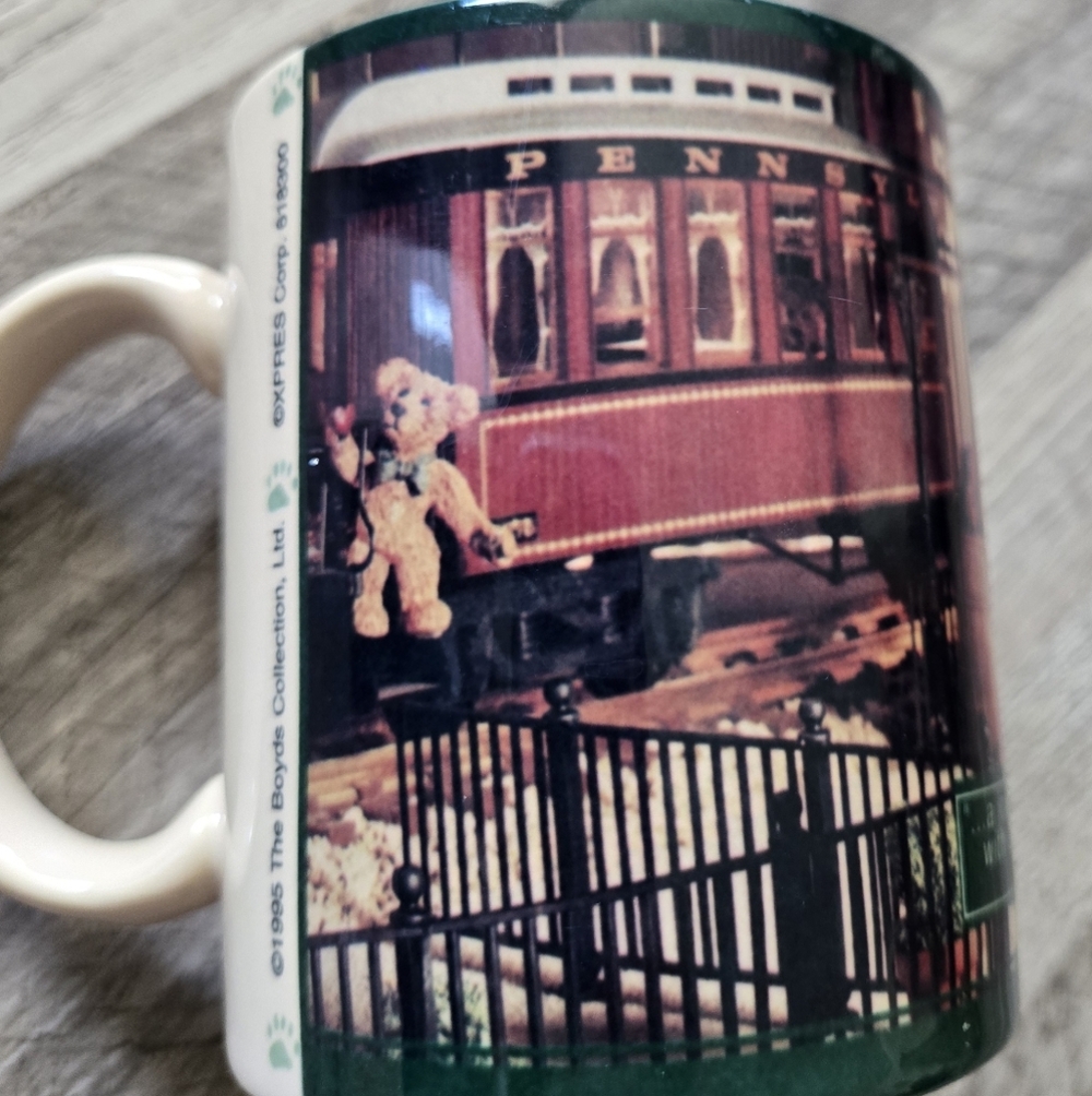 Boyds Bears‎ 1995 Teddy Bear Train Mug Vintage The Boyds Collection